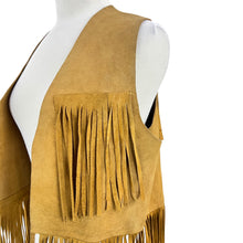 Load image into Gallery viewer, Vintage Handmade Leather Fringe Vest Size Large

