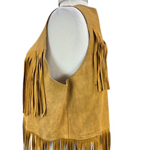 Load image into Gallery viewer, Vintage Handmade Leather Fringe Vest Size Large

