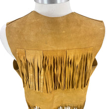 Load image into Gallery viewer, Vintage Handmade Leather Fringe Vest Size Large
