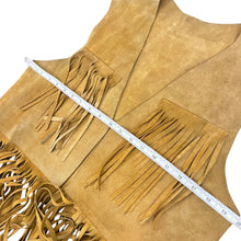 Load image into Gallery viewer, Vintage Handmade Leather Fringe Vest Size Large
