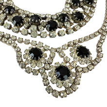 Load image into Gallery viewer, Vintage Rhinestones and Black Gemstones Jewelry Set
