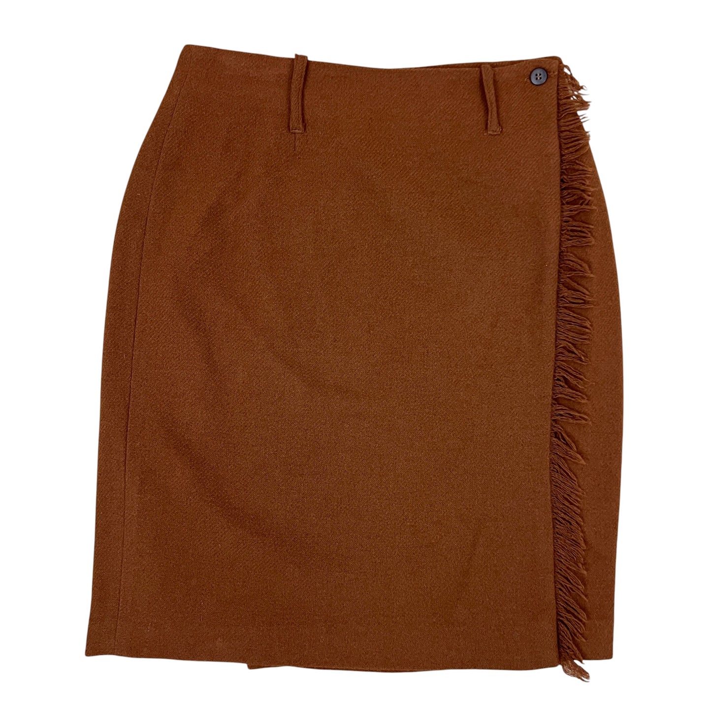 Vintage Fringe Wool Wrap Skirt Size 8