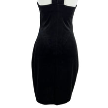 Load image into Gallery viewer, 90s Black Sweetheart Neck Cocktail Dress Size Medium
