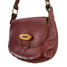 Load image into Gallery viewer, 70s Leather Hobo Saddle Bag
