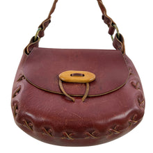 Load image into Gallery viewer, 70s Leather Hobo Saddle Bag
