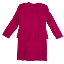 Load image into Gallery viewer, 80s Pink 100% Silk Skirt Suit Size 12 P
