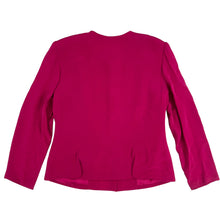 Load image into Gallery viewer, 80s Pink 100% Silk Skirt Suit Size 12 P

