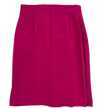 Load image into Gallery viewer, 80s Pink 100% Silk Skirt Suit Size 12 P
