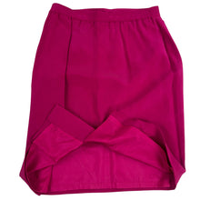 Load image into Gallery viewer, 80s Pink 100% Silk Skirt Suit Size 12 P
