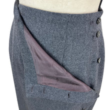 Load image into Gallery viewer, Gray Wool Wrap Pencil Skirt Size Small
