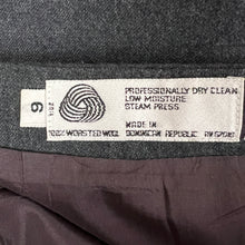 Load image into Gallery viewer, Gray Wool Wrap Pencil Skirt Size Small
