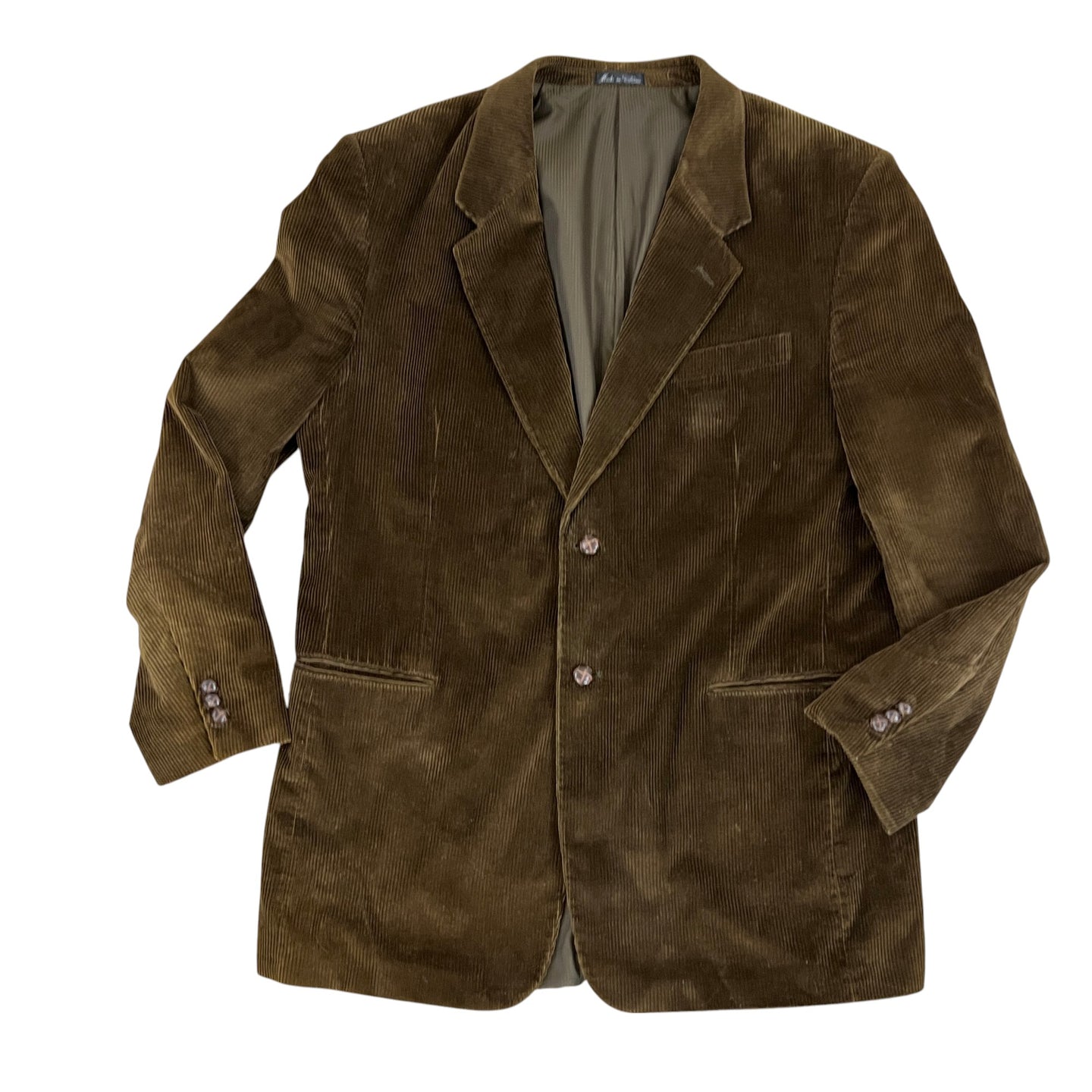 VTG Brown 100% Cotton Corduroy Blazer 44L