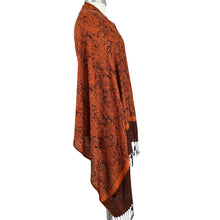 Load image into Gallery viewer, Pashmina Silk Paisley Fringe Wrap Scarf

