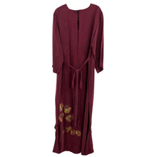 Load image into Gallery viewer, Vintage Wine Red Silk Lagen Look Dress One Size 2
