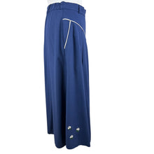 Load image into Gallery viewer, Navy Blue Vintage Embroidered Long Skirt Size Medium
