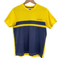 Load image into Gallery viewer, Y2K Tommy Jeans Color Block V Neck Size Small
