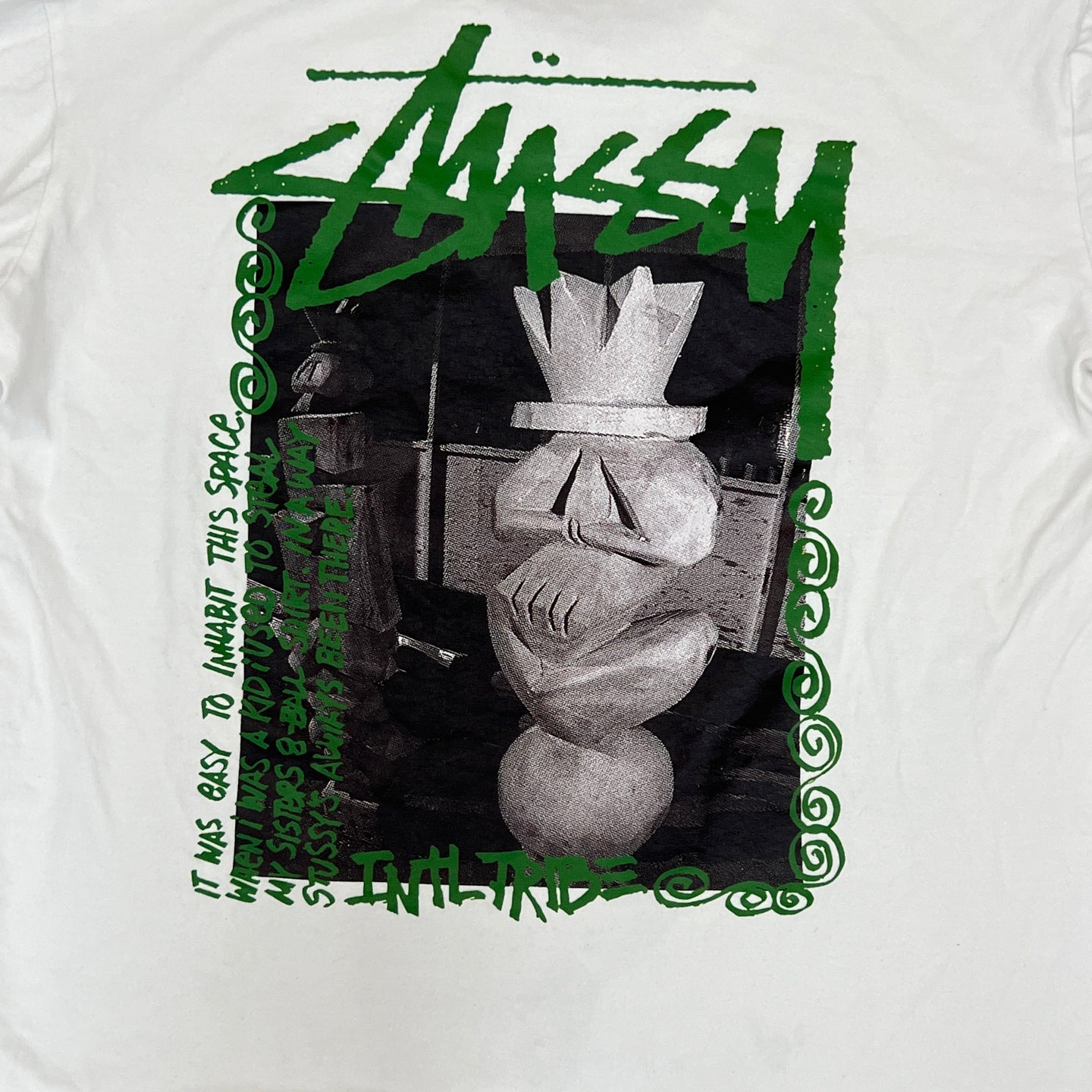 VTG Stussy Graphic Tiki Tee Shirt Size Medium