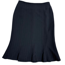 Load image into Gallery viewer, Jones New York Black Pinstripe Midi Skirt Size 4
