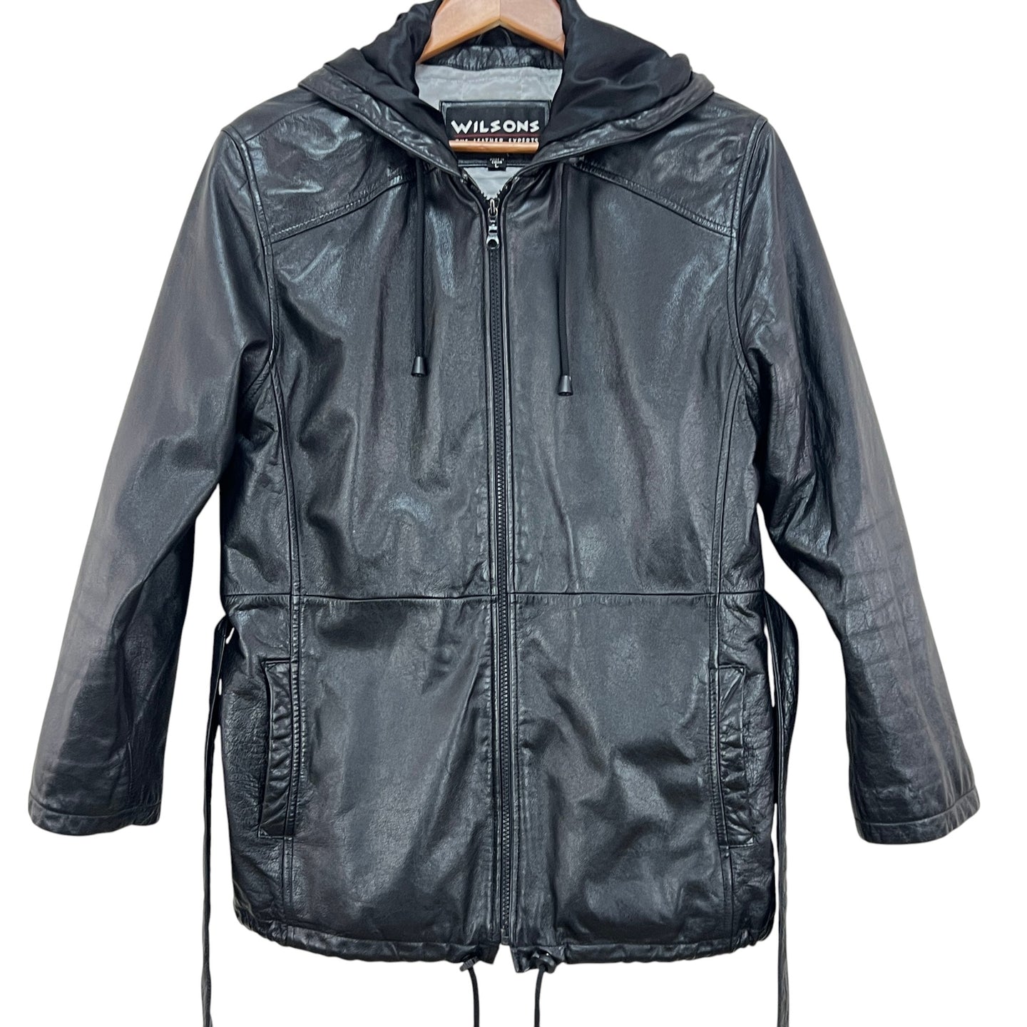 VTG Wilsons Black Leather Jacket L