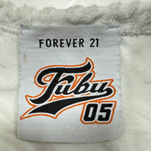 Load image into Gallery viewer, Y2K Streetwear FUBU White Crop Top Baby Tee Size Medium Forever
