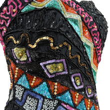 Load image into Gallery viewer, Vintage TOGETHER!Sweetheart Neck Sequin Beaded Dress Size 8 Small/Medium
