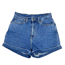 Load image into Gallery viewer, Levi High Waist Denim Roll Up Shorts Size 29
