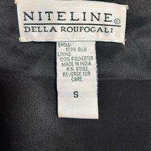 Load image into Gallery viewer, VTG Silk Embroidered &amp; Beaded Geometric Cropped Jacket Small
