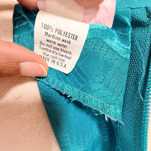 Load image into Gallery viewer, 80s April Rain Turquoise Jacquard Cocktail Dress Size Medium/Large
