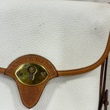 Load image into Gallery viewer, VTG 90s Dooney &amp; Bourke All Weather Leather White &amp; Tan Crossbody Bag USA
