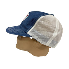 Load image into Gallery viewer, 1980s K Products Safeway Logo Patch Denim &amp; Mesh Snapback USA
