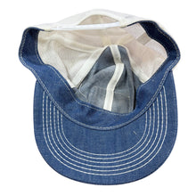 Load image into Gallery viewer, 1980s K Products Safeway Logo Patch Denim &amp; Mesh Snapback USA
