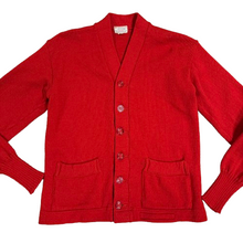 Load image into Gallery viewer, VTG Sand Red Knit Cardigan Size Small 
