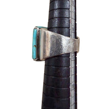 Load image into Gallery viewer, Vintage 925 Sterling Silver Turquoise Ring Ornate Square Face Size 8
