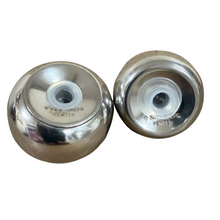 Load image into Gallery viewer, Mid Century Kirk Steiff Pewter Salt Pepper Shakers Apple Pear Fruit Set
