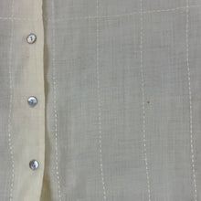Load image into Gallery viewer, Vintage 100% Linen Embroidered Button Up Short Sleeve Shirt Size M
