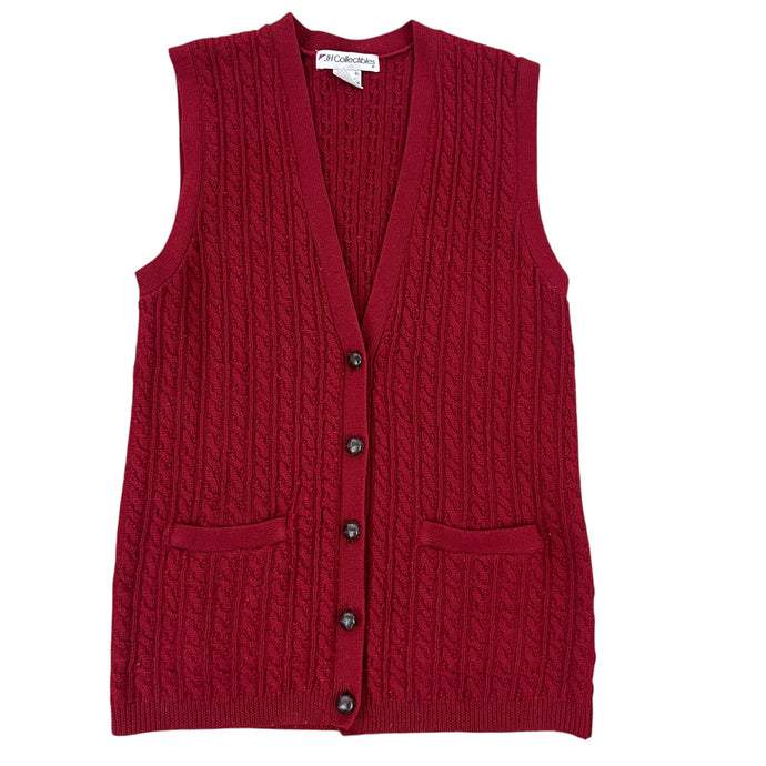 Vintage Wool Cable knit Grandma Vest Size Medium