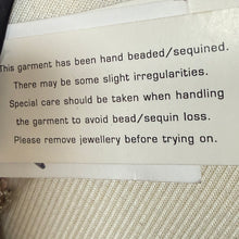 Load image into Gallery viewer, 90s Black Sequin Short Sleeve Cocktail Dress Size 10
