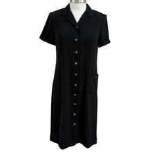 Load image into Gallery viewer, Black Vintage Talbots Shirt Dress Size 6
