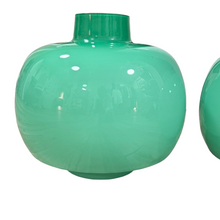 Load image into Gallery viewer, Mid-Century Round Cased Glass Pendant Shades Pair
