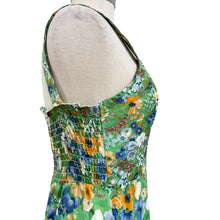 Load image into Gallery viewer, Vintage 1970s Floral Cotton Sundress with Built-In Bra ILGWU Medium
