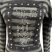 Load image into Gallery viewer, VTG Moschino Striped Knit Mock Neck Small
