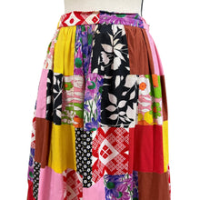 Load image into Gallery viewer, 1970s Hippie Patchwork Maxi Skirt

