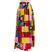 Load image into Gallery viewer, 1970s Hippie Patchwork Maxi Skirt
