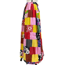 Load image into Gallery viewer, 1970s Hippie Patchwork Maxi Skirt
