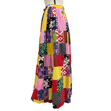 Load image into Gallery viewer, 1970s Hippie Patchwork Maxi Skirt
