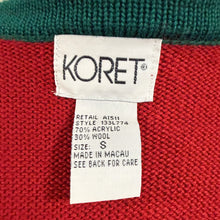 Load image into Gallery viewer, VTG 90s Embroidered Wool Blend Cardigan Size Small
