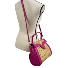 Load image into Gallery viewer, Maria Antonietta Woven Straw Leather Crossbody Tuscany

