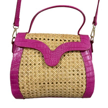 Load image into Gallery viewer, Maria Antonietta Woven Straw Leather Crossbody Tuscany

