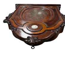 Load image into Gallery viewer, Victorian Eastlake Rosewood Wall Cabinet with Brass Floral &amp; Mother of Pearl Inlay
