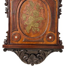 Load image into Gallery viewer, Victorian Eastlake Rosewood Wall Cabinet with Brass Floral &amp; Mother of Pearl Inlay
